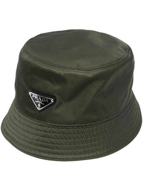 prada logo patch bucket hat|Prada fluffy bucket hat.